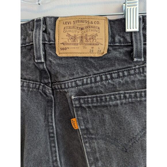 Vintage Orange Tag Levi's Style 560 Loose Fit W28 L28 Made in USA 90's - Picture 4 of 10